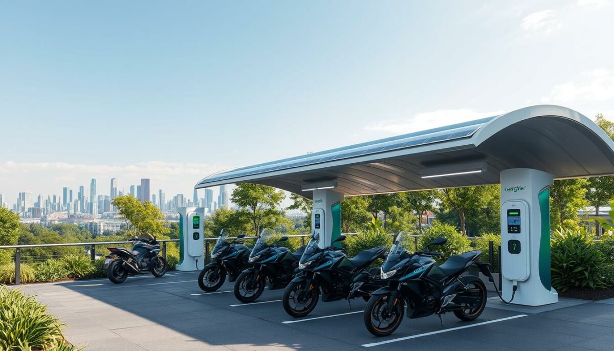 public charging stations for electric motorcycles